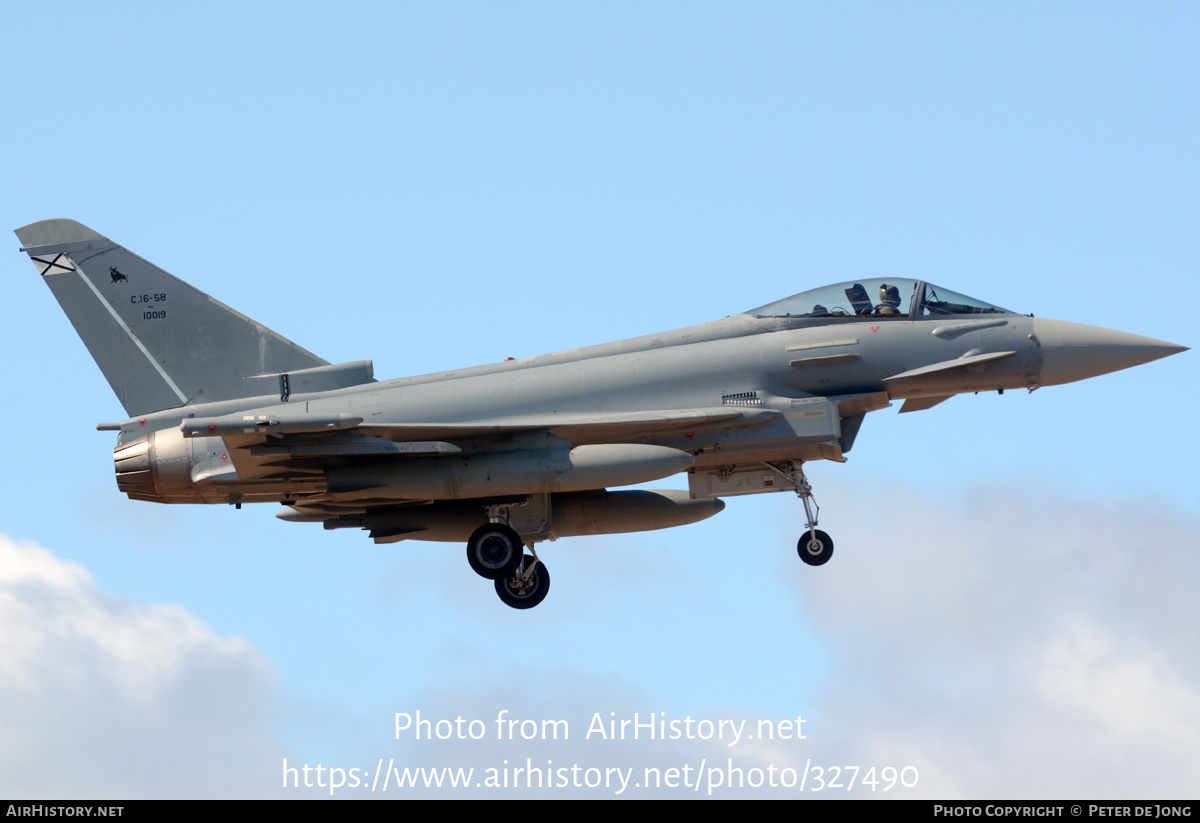 Aircraft Photo of C.16-58 | Eurofighter EF-2000 Typhoon S | Spain - Air Force | AirHistory.net #327490