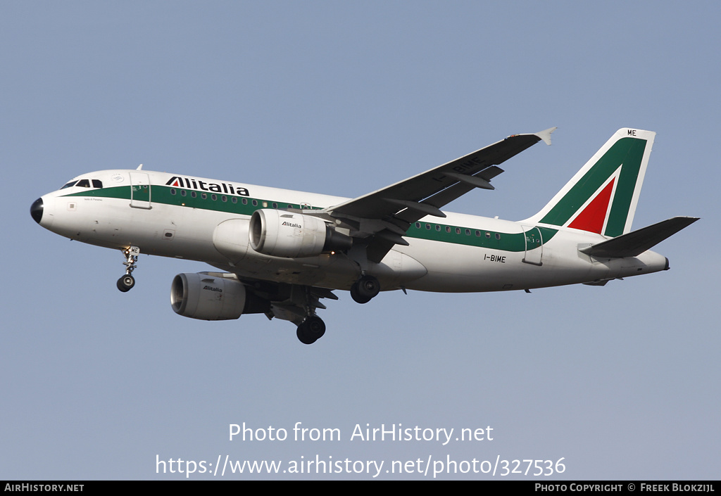 Aircraft Photo of I-BIME | Airbus A319-112 | Alitalia | AirHistory.net #327536