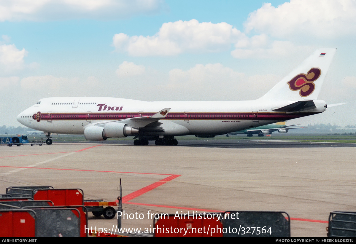 Aircraft Photo of HS-TGJ | Boeing 747-4D7 | Thai Airways International | AirHistory.net #327564