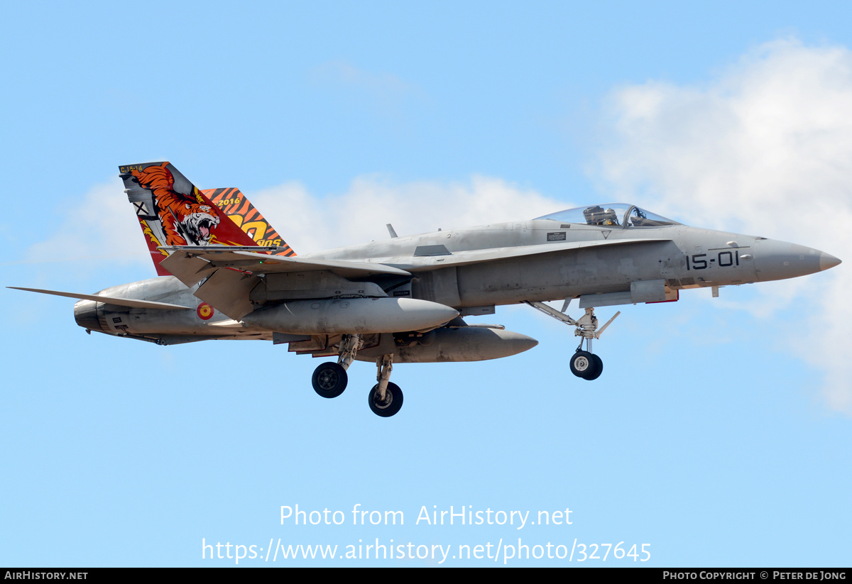 Aircraft Photo of C.15-14 | McDonnell Douglas EF-18M Hornet | Spain - Air Force | AirHistory.net #327645