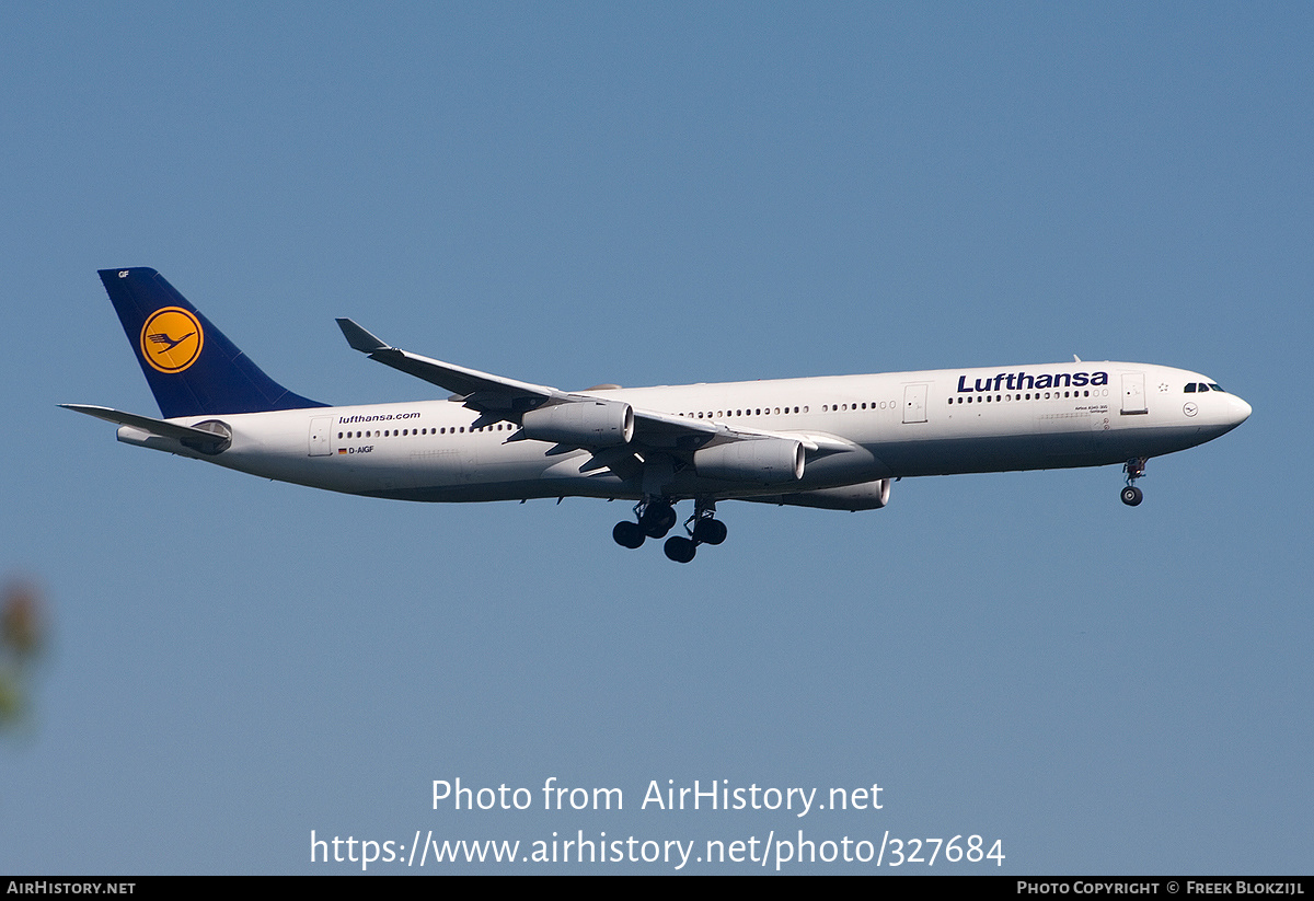 Aircraft Photo of D-AIGF | Airbus A340-311 | Lufthansa | AirHistory.net #327684