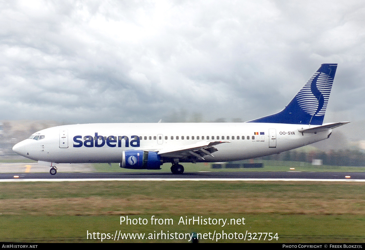 Aircraft Photo of OO-SYA | Boeing 737-329 | Sabena | AirHistory.net #327754