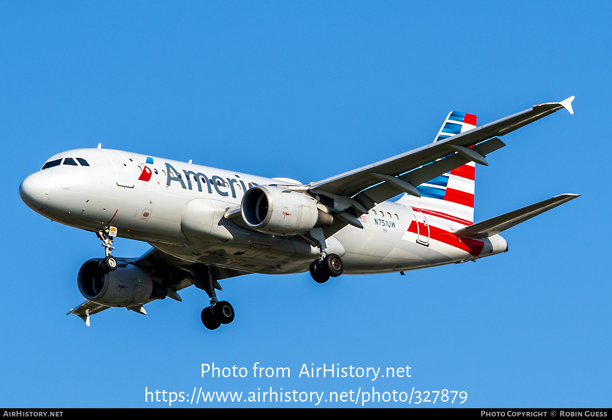 Aircraft Photo of N751UW | Airbus A319-112 | American Airlines | AirHistory.net #327879