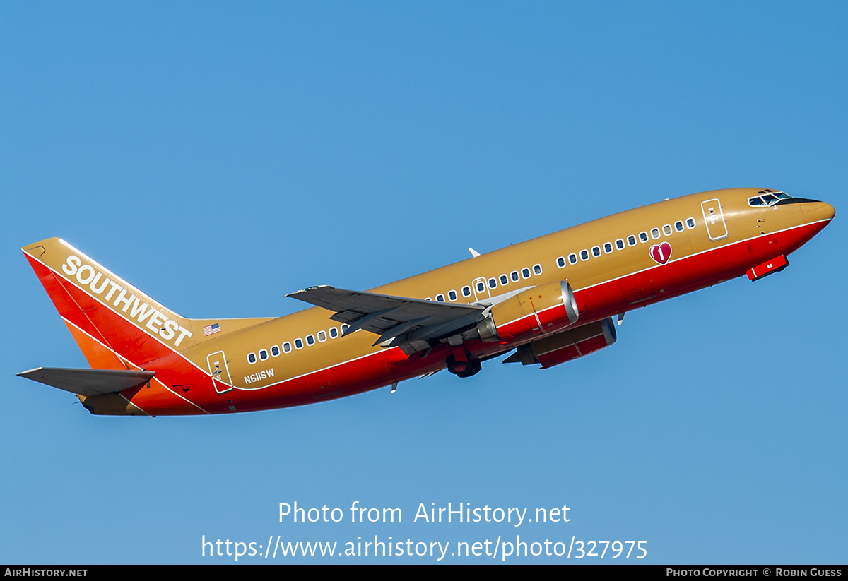 Aircraft Photo of N611SW | Boeing 737-3H4 | Southwest Airlines | AirHistory.net #327975