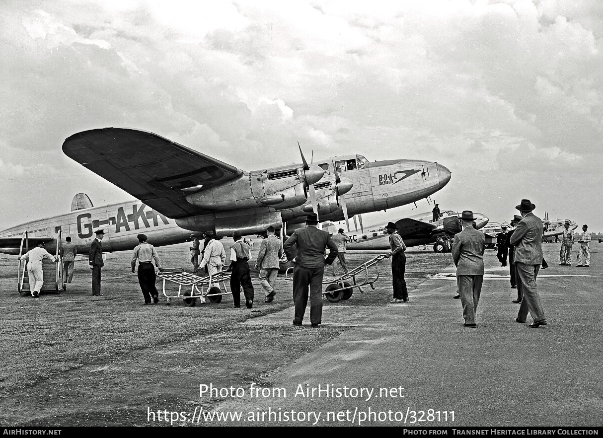 Aircraft Photo of G-AKRB | Avro 691 Lancastrian | BOAC Cargo | AirHistory.net #328111