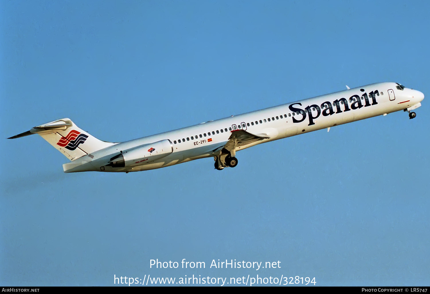 Aircraft Photo of EC-291 | McDonnell Douglas MD-83 (DC-9-83) | Spanair | AirHistory.net #328194