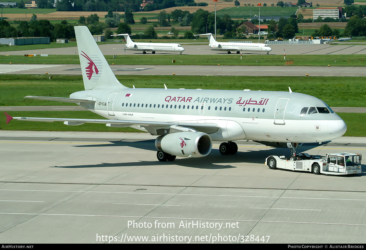 Aircraft Photo of A7-CJA | Airbus A319-133LR | Qatar Airways | AirHistory.net #328447