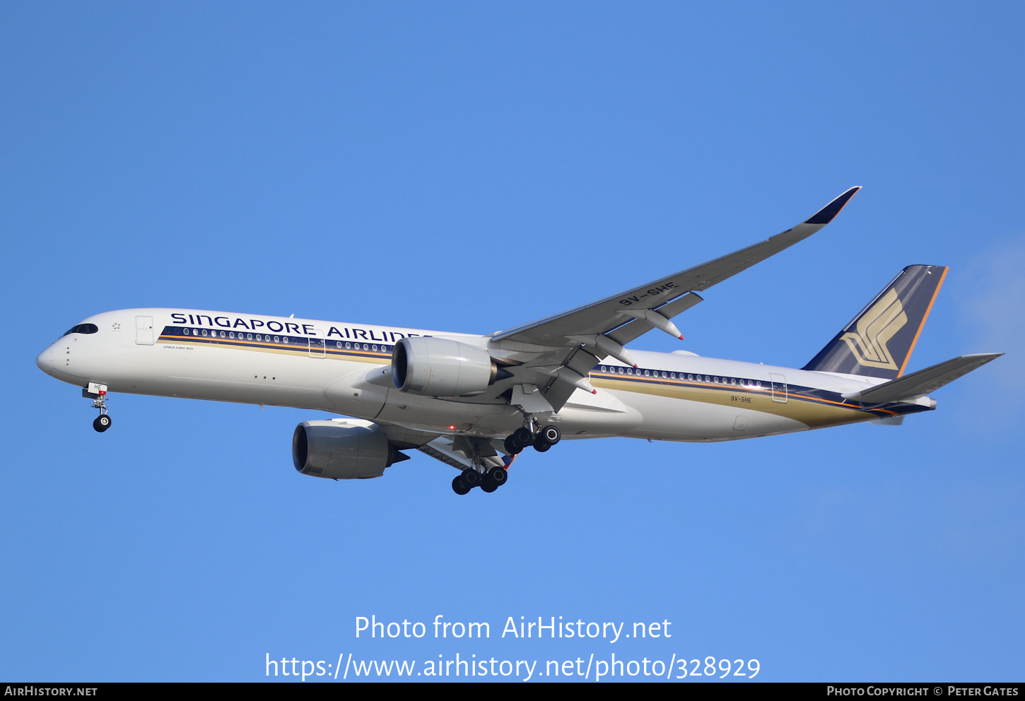 Aircraft Photo of 9V-SHE | Airbus A350-941 | Singapore Airlines | AirHistory.net #328929