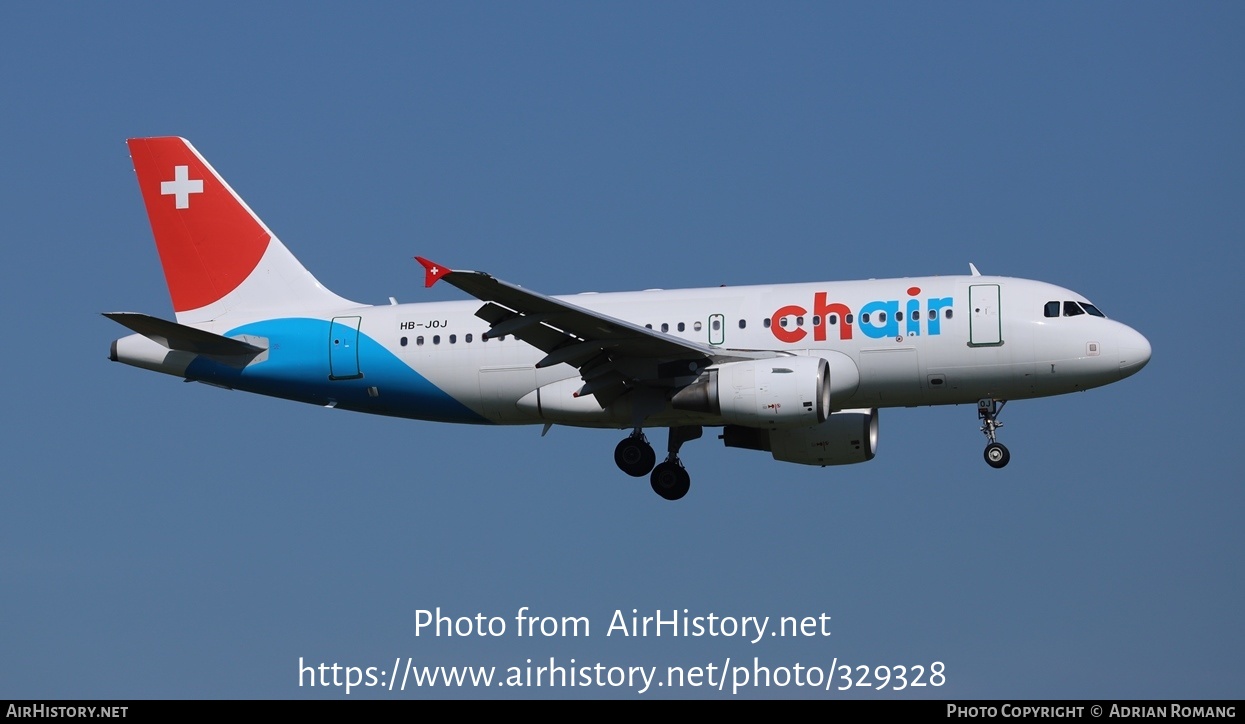 Aircraft Photo of HB-JOJ | Airbus A319-112 | Chair Airlines | AirHistory.net #329328