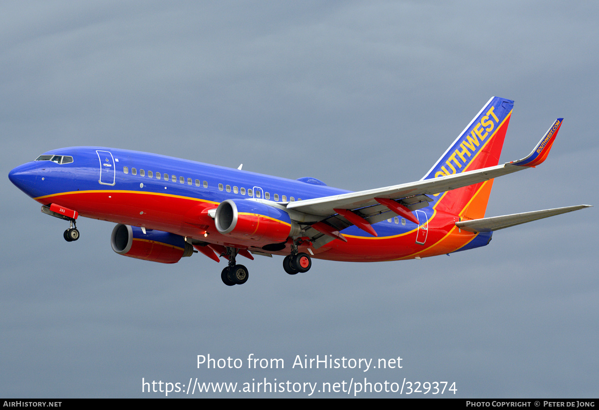 Aircraft Photo of N283WN | Boeing 737-7H4 | Southwest Airlines | AirHistory.net #329374