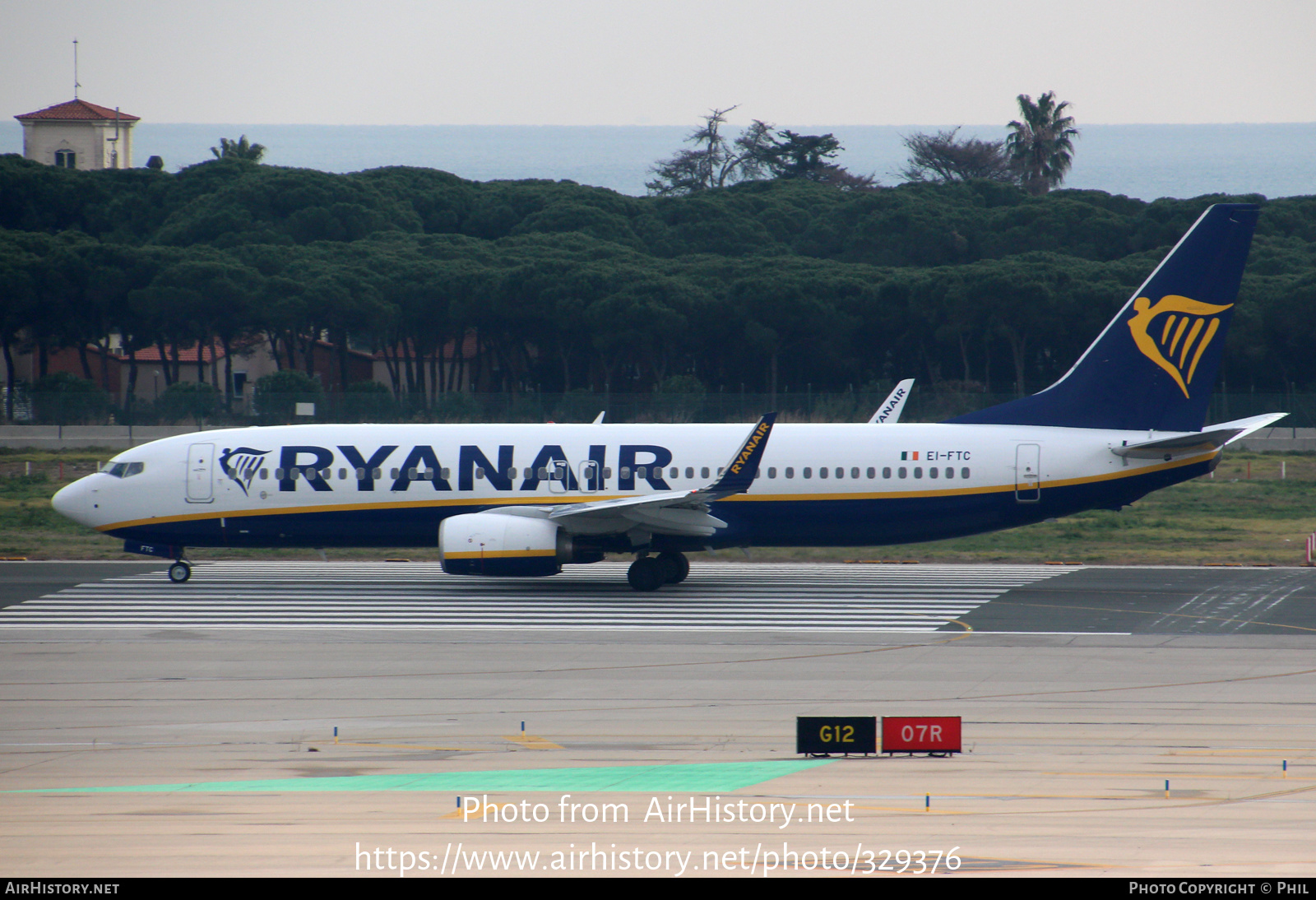 Aircraft Photo of EI-FTC | Boeing 737-800 | Ryanair | AirHistory.net #329376