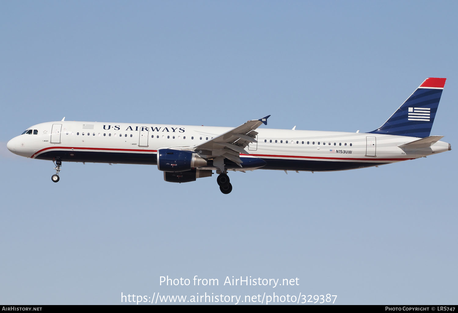 Aircraft Photo of N153UW | Airbus A321-211 | US Airways | AirHistory.net #329387