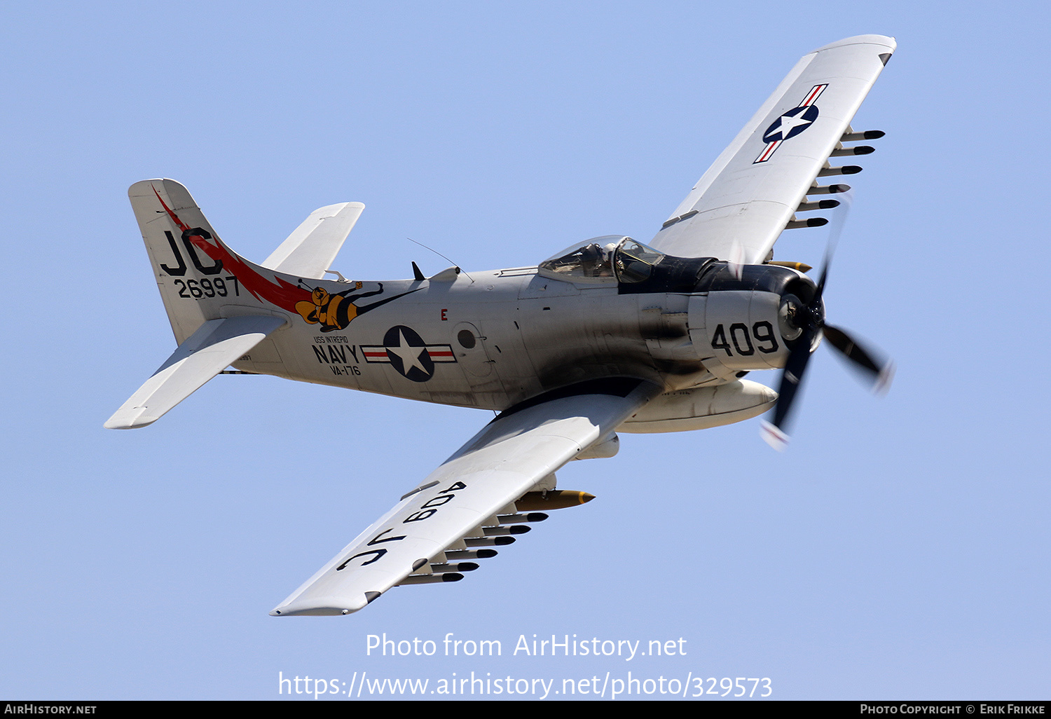 Aircraft Photo of N409Z / NX409Z / 126997 | Douglas A-1D Skyraider (AD-4NA) | USA - Navy | AirHistory.net #329573