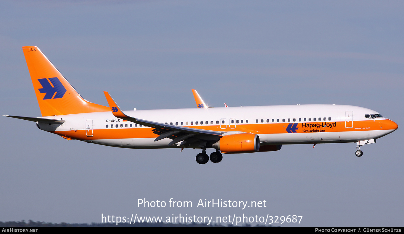 Aircraft Photo of D-AHLK | Boeing 737-8K5 | Hapag-Lloyd Cruises | AirHistory.net #329687