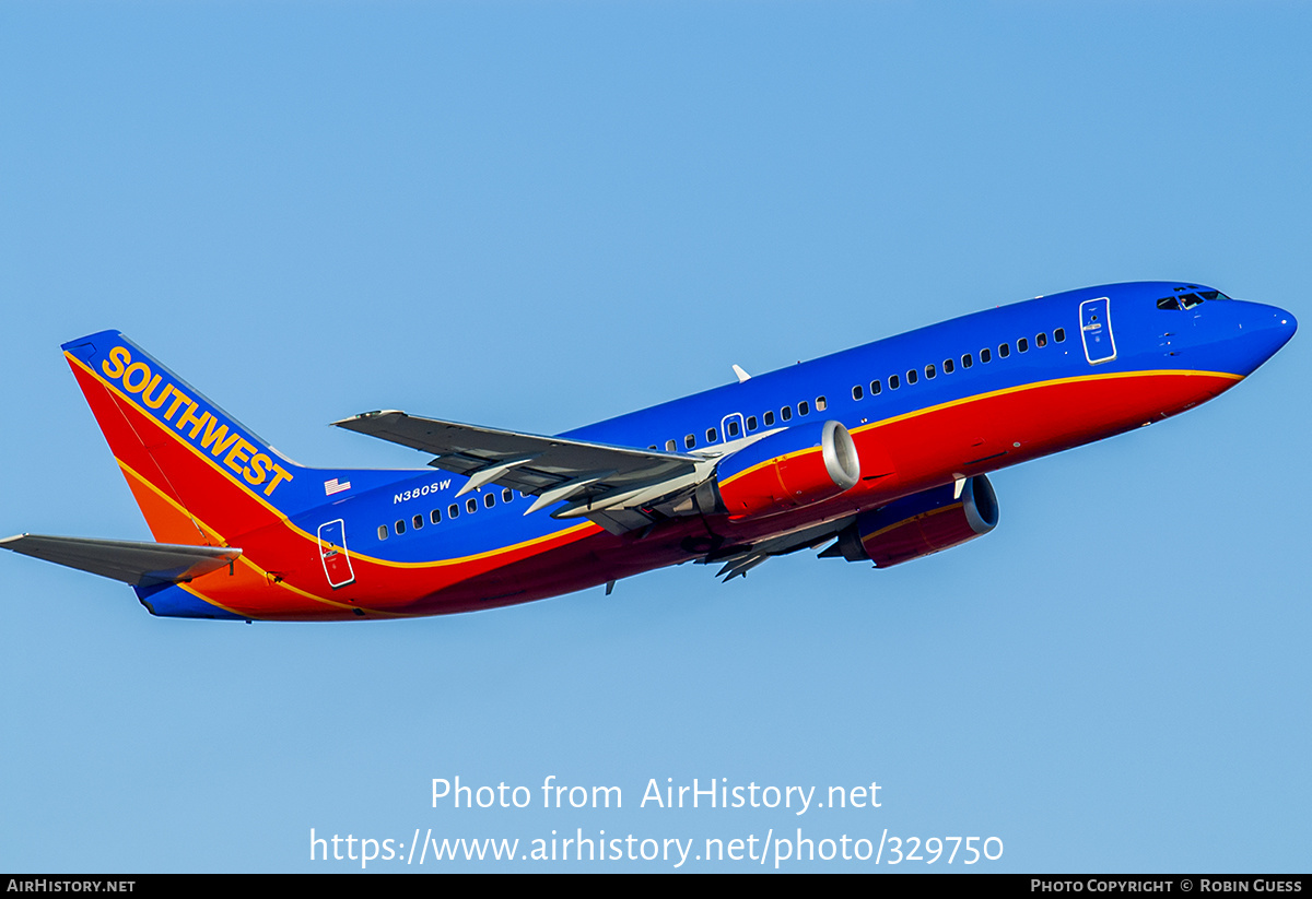 Aircraft Photo of N380SW | Boeing 737-3H4 | Southwest Airlines | AirHistory.net #329750