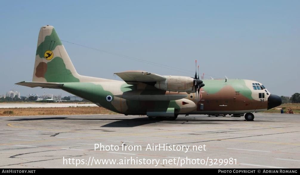 Aircraft Photo of 314 | Lockheed C-130E Hercules (L-382) (Karnaf) | Israel - Air Force | AirHistory.net #329981