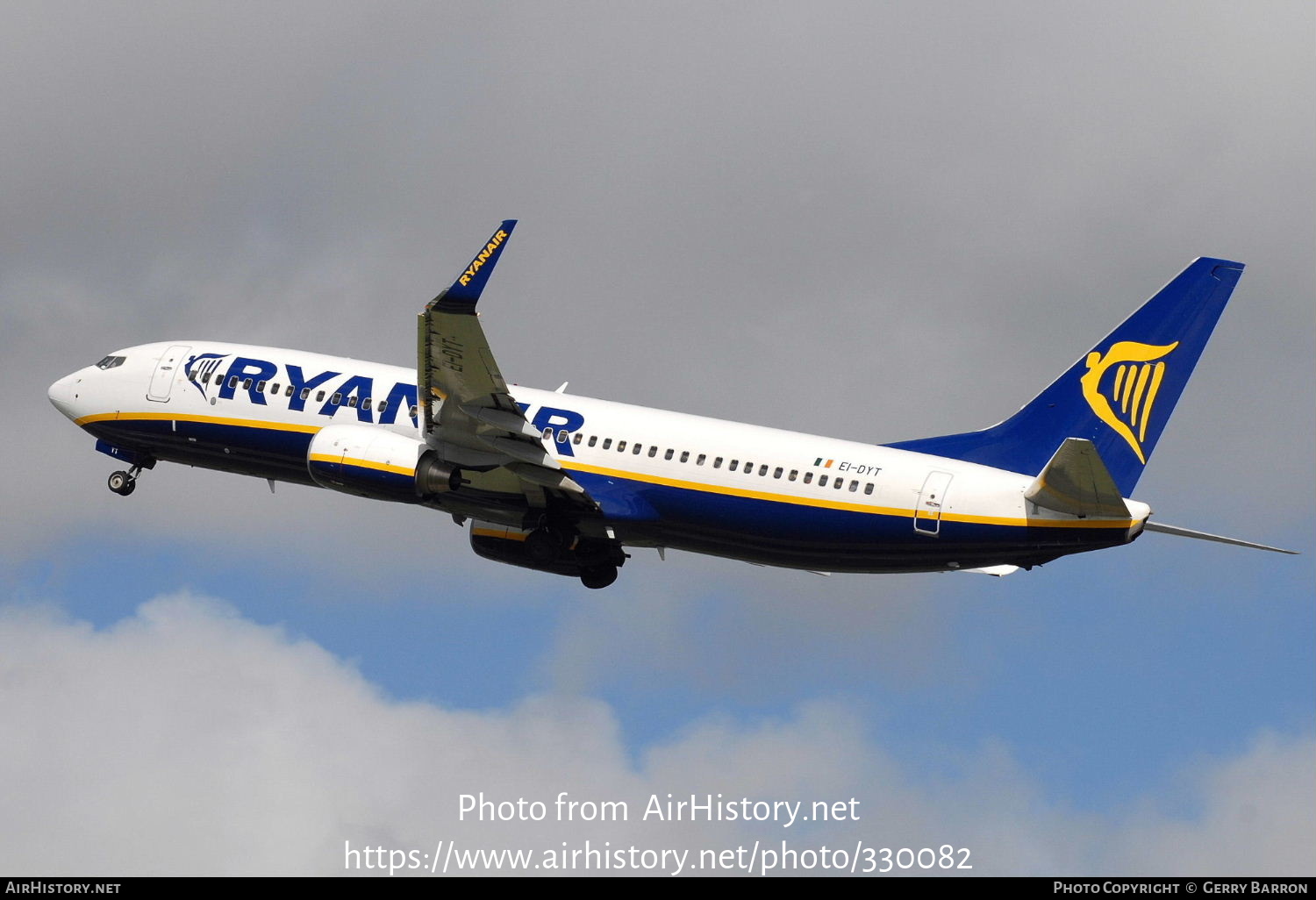 Aircraft Photo of EI-DYT | Boeing 737-8AS | Ryanair | AirHistory.net #330082