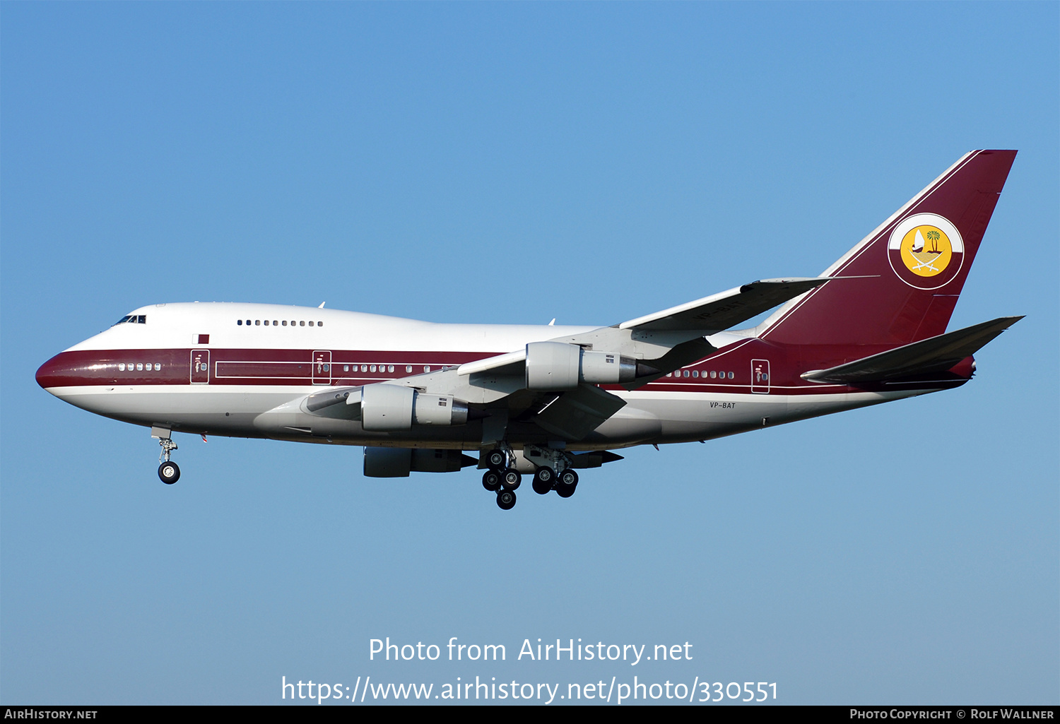 Aircraft Photo of VP-BAT | Boeing 747SP-21 | Sheikh Khalifa Bin Hamad Al Thani | AirHistory.net #330551