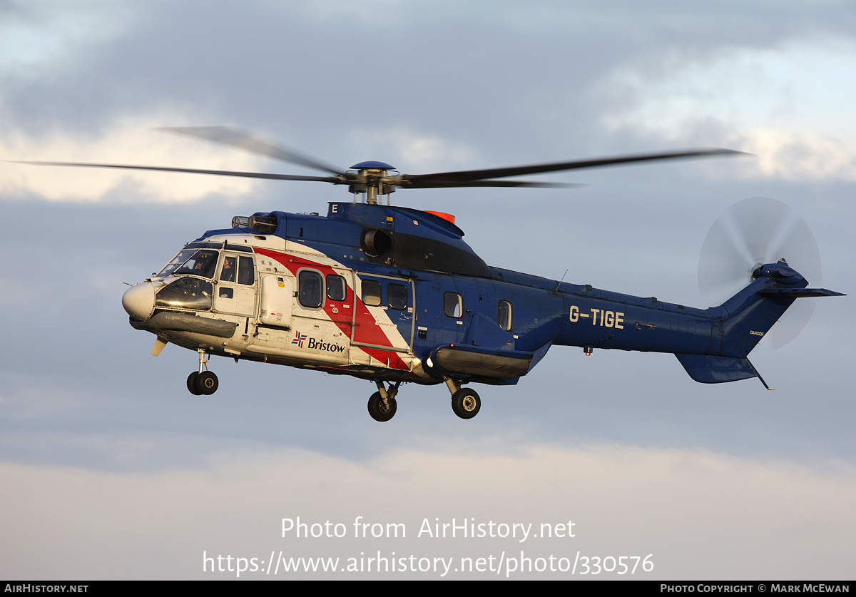 Aircraft Photo of G-TIGE | Aerospatiale AS-332L1 Super Puma | Bristow Helicopters | AirHistory.net #330576