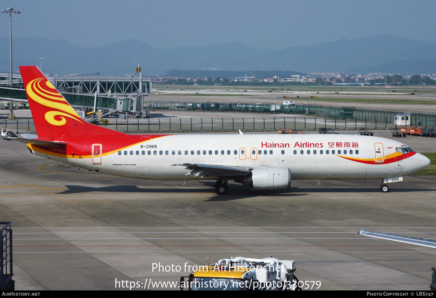 Aircraft Photo of B-2965 | Boeing 737-4Q8 | Hainan Airlines | AirHistory.net #330579