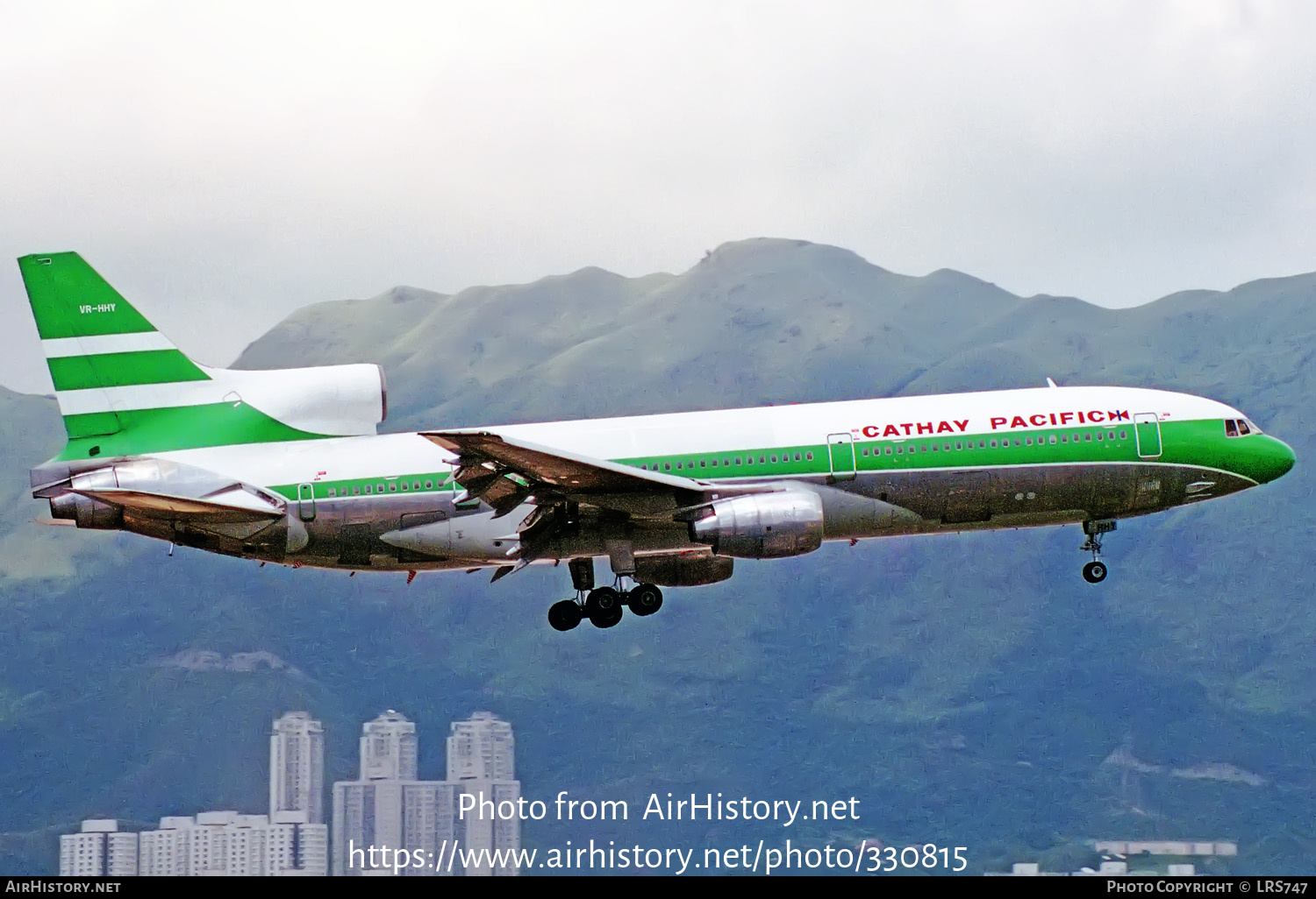 Aircraft Photo of VR-HHY | Lockheed L-1011-385-1 TriStar 1 | Cathay Pacific Airways | AirHistory.net #330815