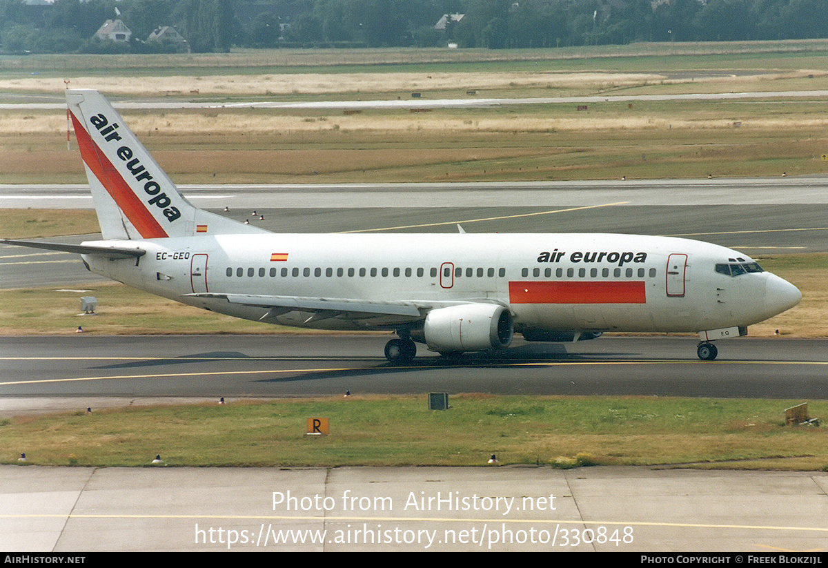 Aircraft Photo of EC-GEQ | Boeing 737-3Y0 | Air Europa | AirHistory.net #330848