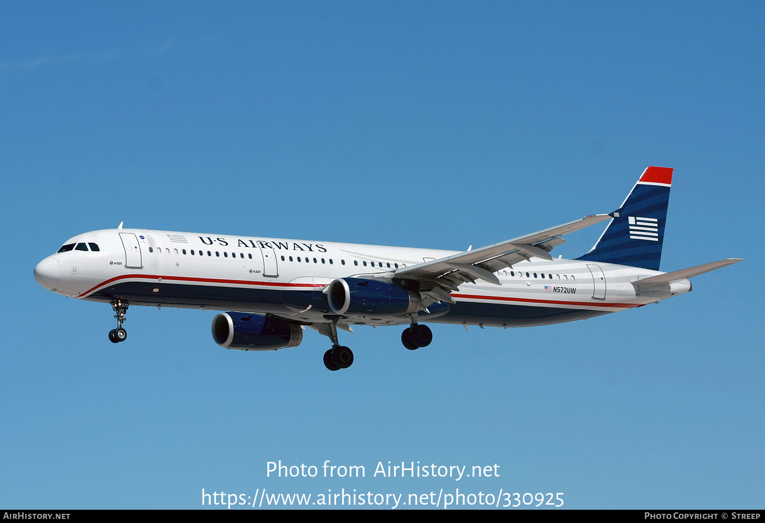 Aircraft Photo of N572UW | Airbus A321-231 | US Airways | AirHistory.net #330925