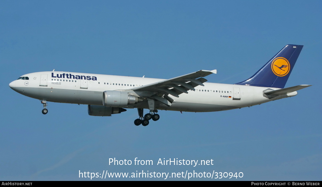 Aircraft Photo of D-AIAH | Airbus A300B4-603 | Lufthansa | AirHistory.net #330940