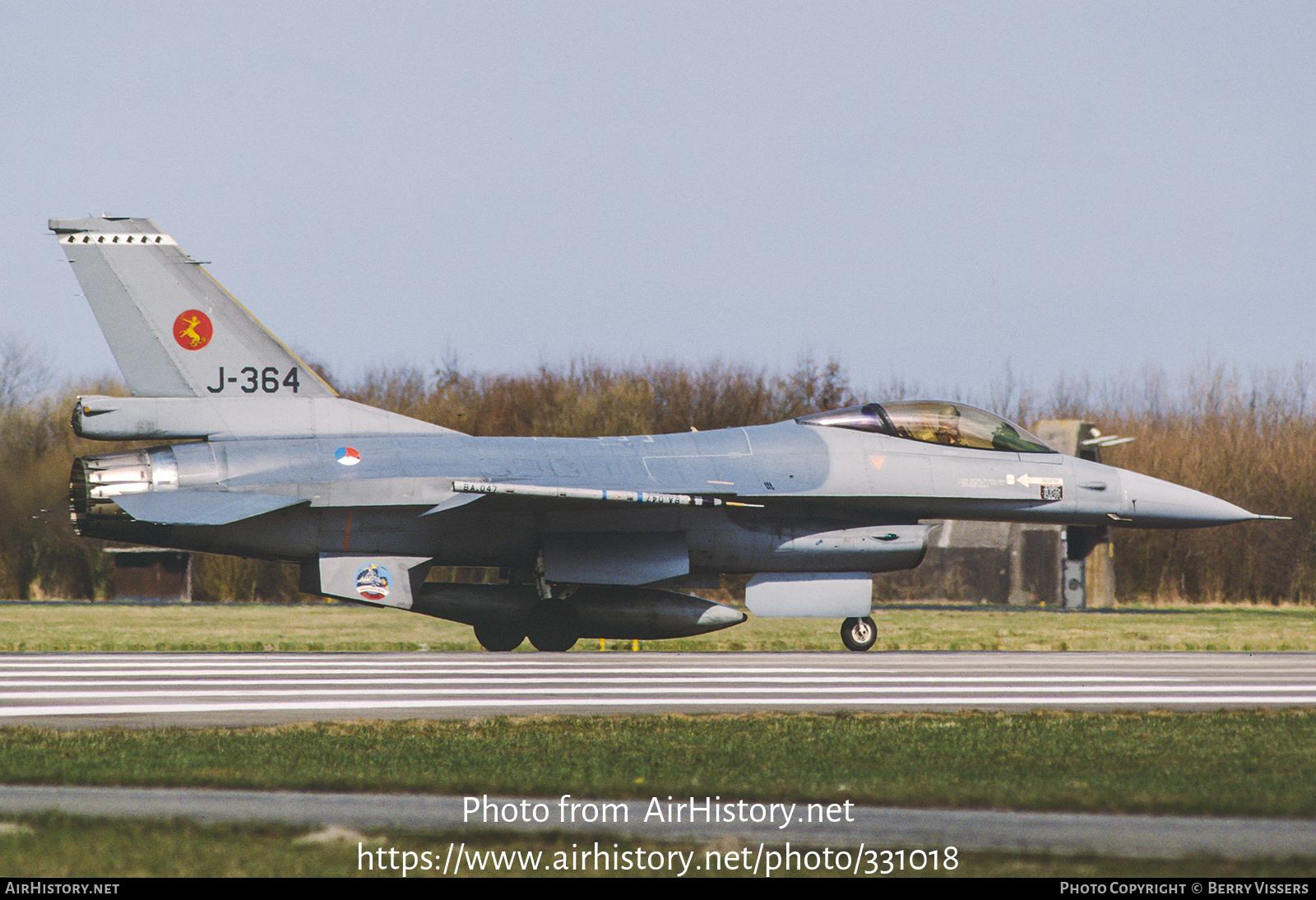 Aircraft Photo of J-364 | General Dynamics F-16A Fighting Falcon | Netherlands - Air Force | AirHistory.net #331018