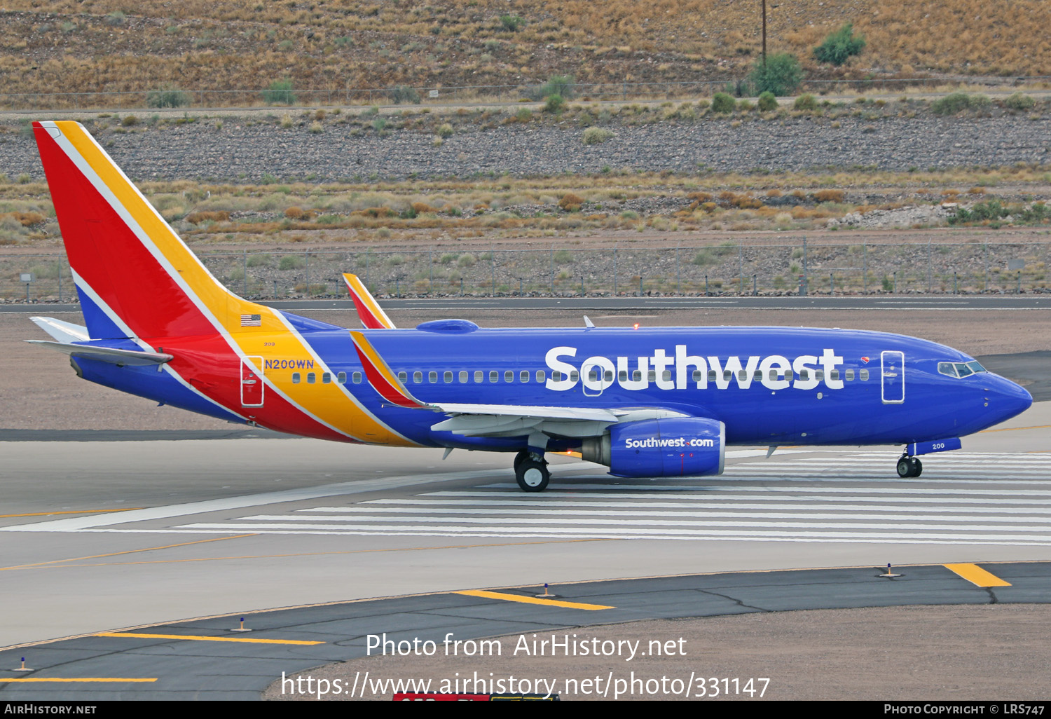 Aircraft Photo of N200WN | Boeing 737-7H4 | Southwest Airlines | AirHistory.net #331147