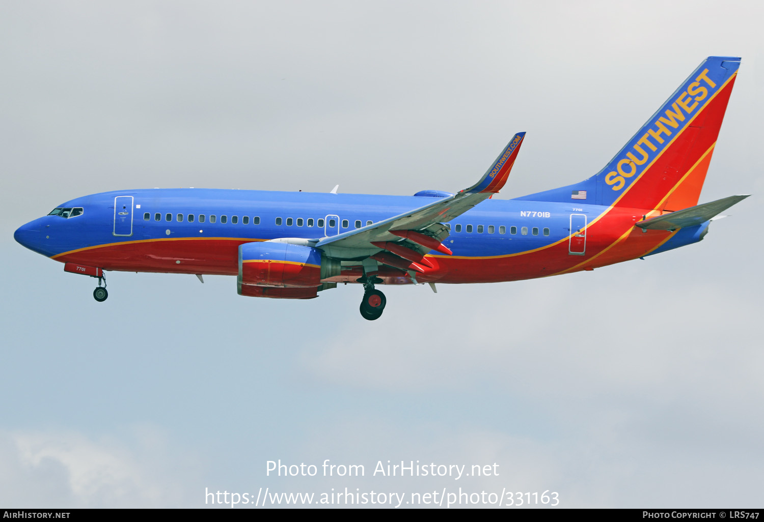 Aircraft Photo of N7701B | Boeing 737-76N | Southwest Airlines | AirHistory.net #331163