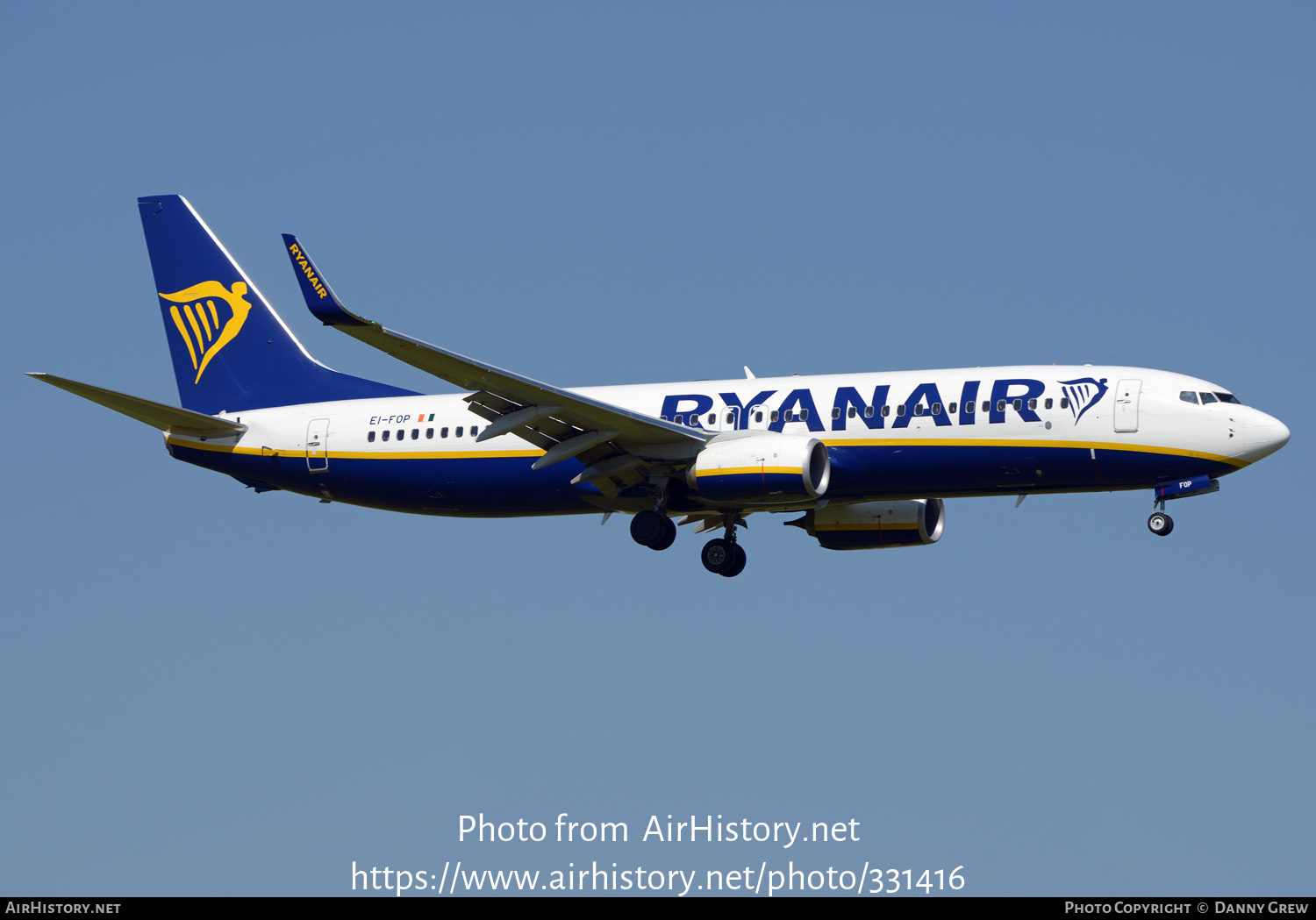 Aircraft Photo of EI-FOP | Boeing 737-8AS | Ryanair | AirHistory.net #331416