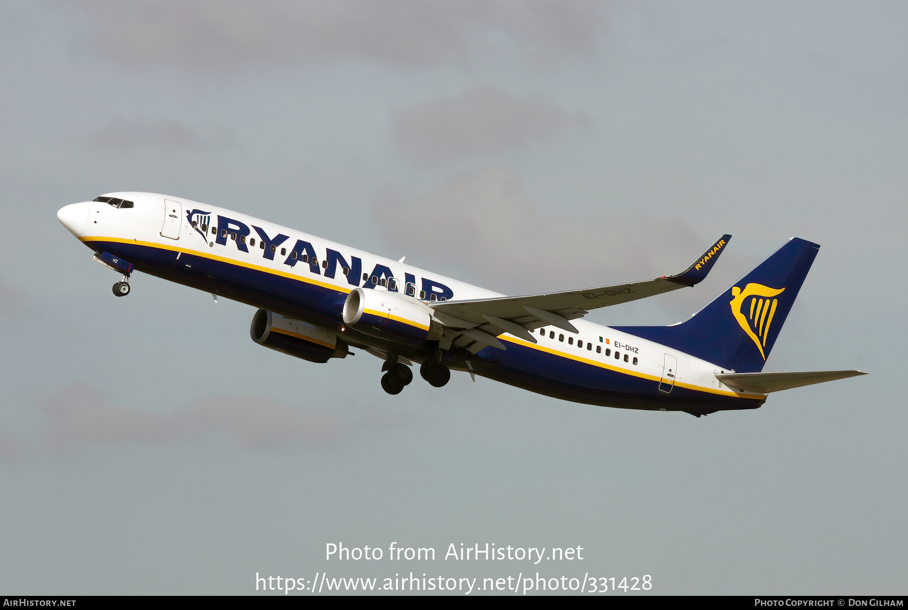 Aircraft Photo of EI-DHZ | Boeing 737-8AS | Ryanair | AirHistory.net #331428