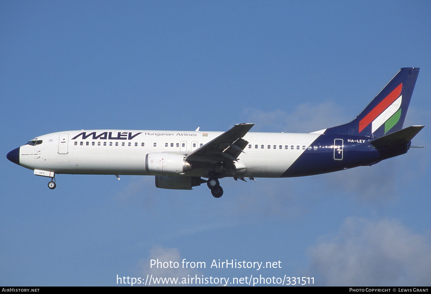 Aircraft Photo of HA-LEY | Boeing 737-4Y0 | Malév - Hungarian Airlines | AirHistory.net #331511