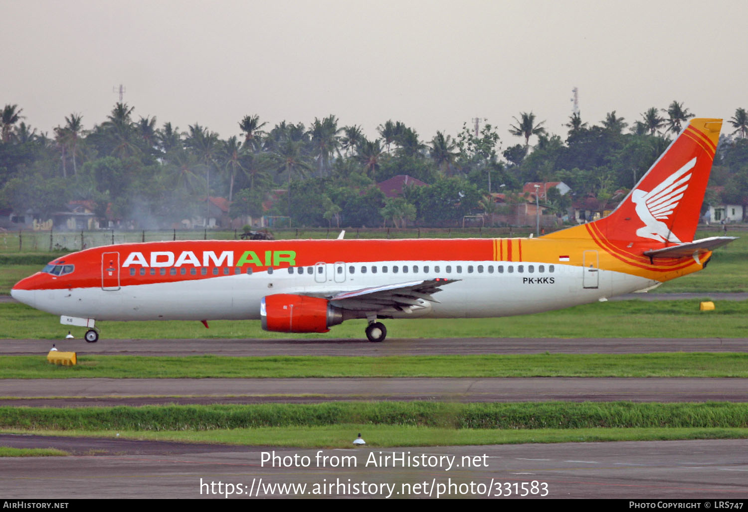 Aircraft Photo of PK-KKS | Boeing 737-4Y0 | AdamAir | AirHistory.net #331583