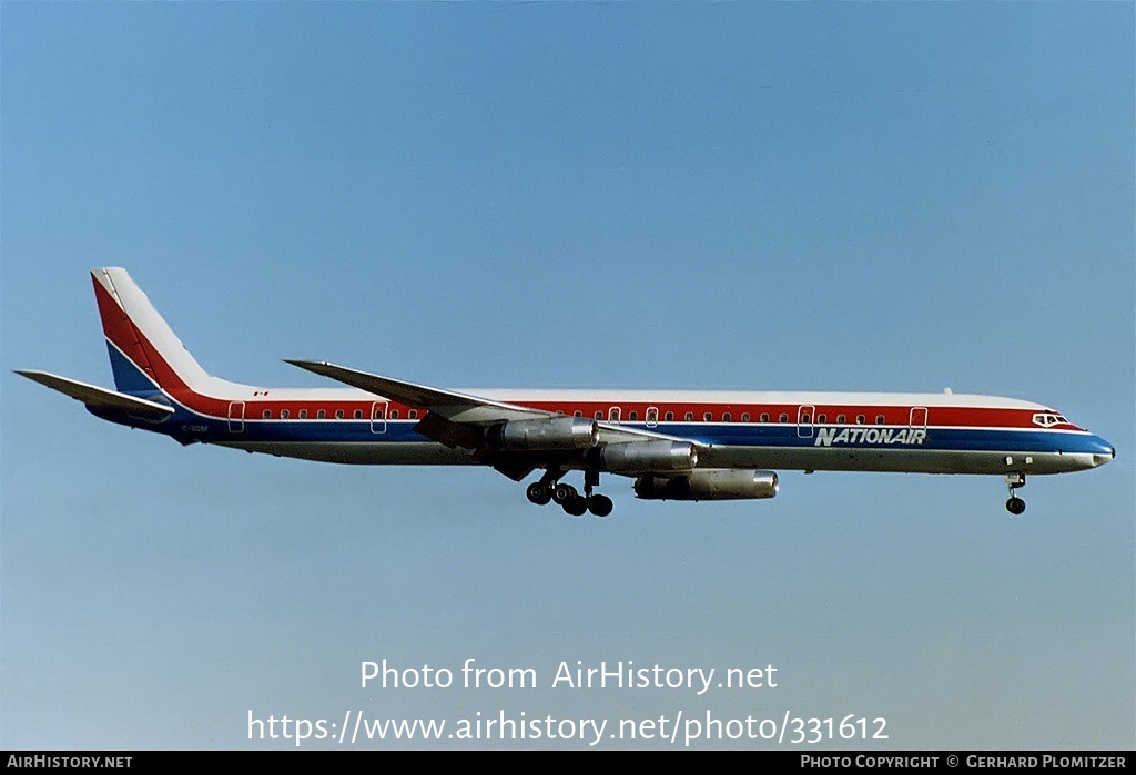 Aircraft Photo of C-GQBF | McDonnell Douglas DC-8-63(F) | Nationair | AirHistory.net #331612