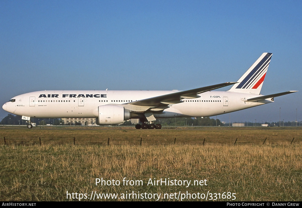 Aircraft Photo of F-GSPL | Boeing 777-228/ER | Air France | AirHistory.net #331685