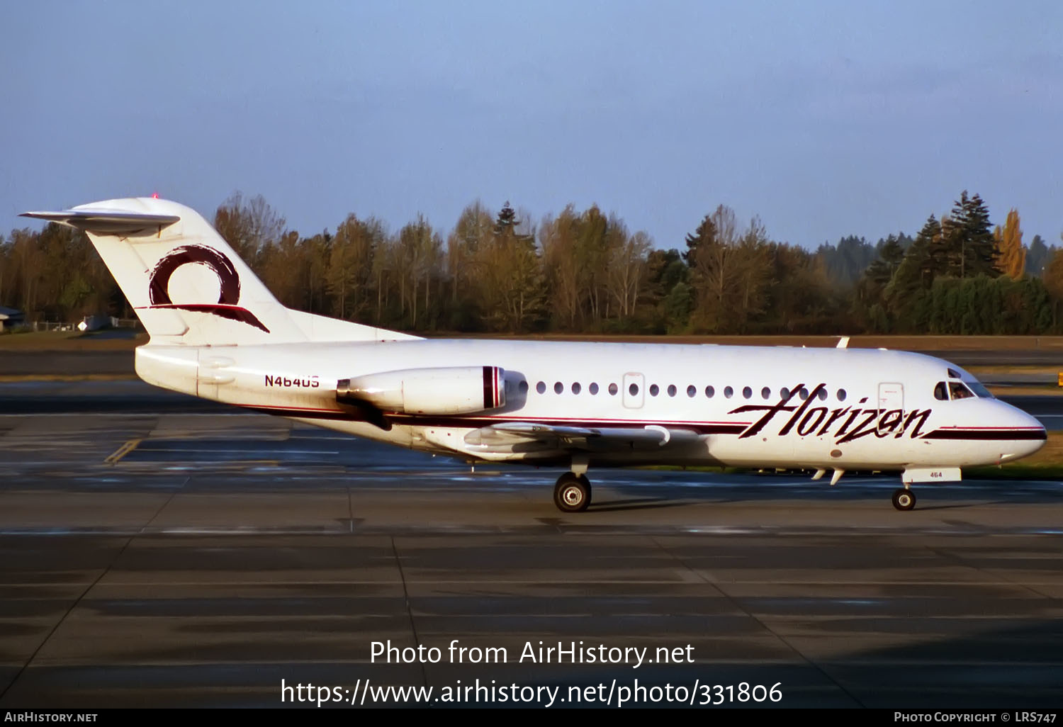 Aircraft Photo of N464US | Fokker F28-1000 Fellowship | Horizon Air | AirHistory.net #331806