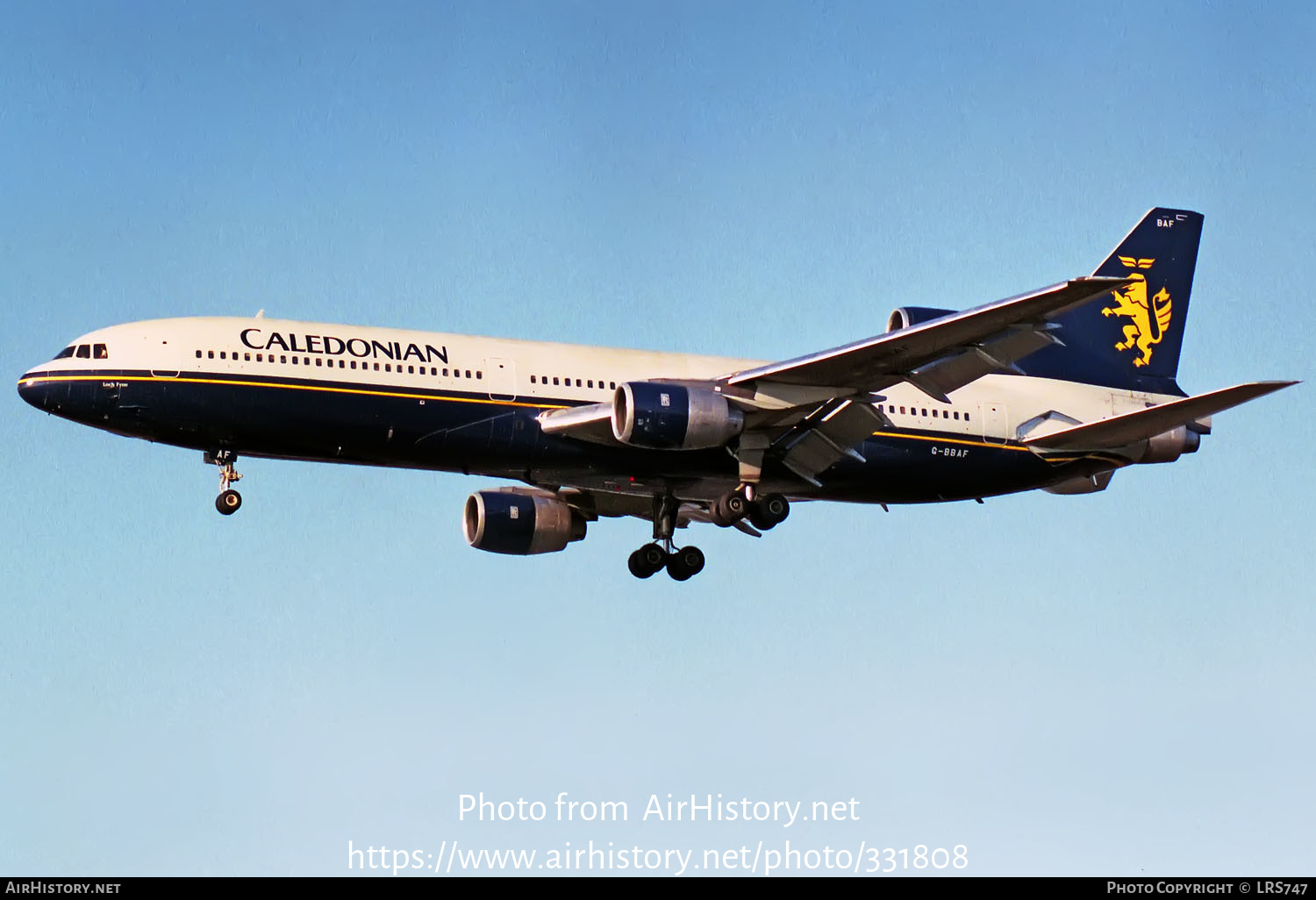 Aircraft Photo of G-BBAF | Lockheed L-1011-385-1-14 TriStar 100 | Caledonian Airways | AirHistory.net #331808