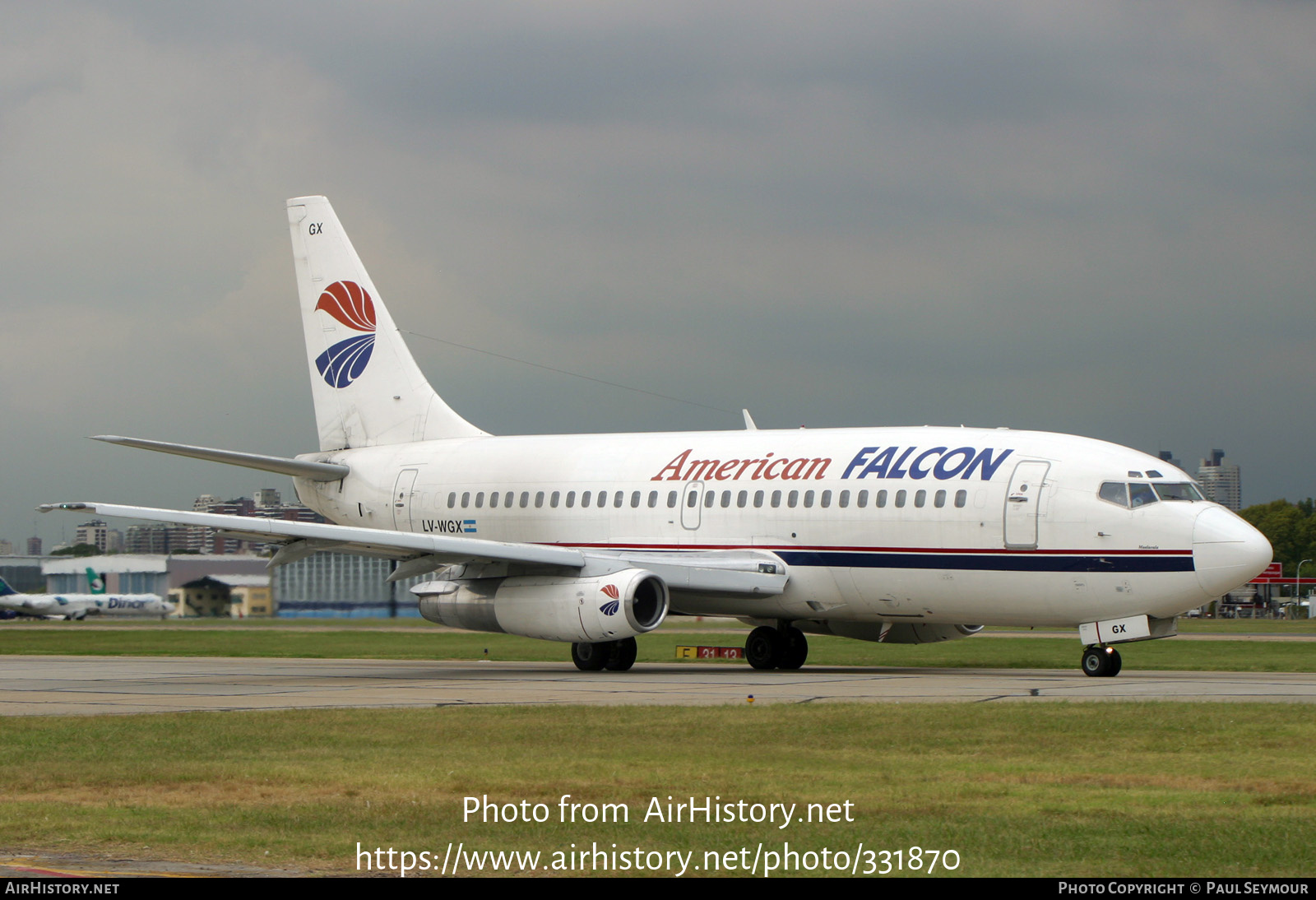 Aircraft Photo of LV-WGX | Boeing 737-2P6/Adv | American Falcon Aerolíneas | AirHistory.net #331870