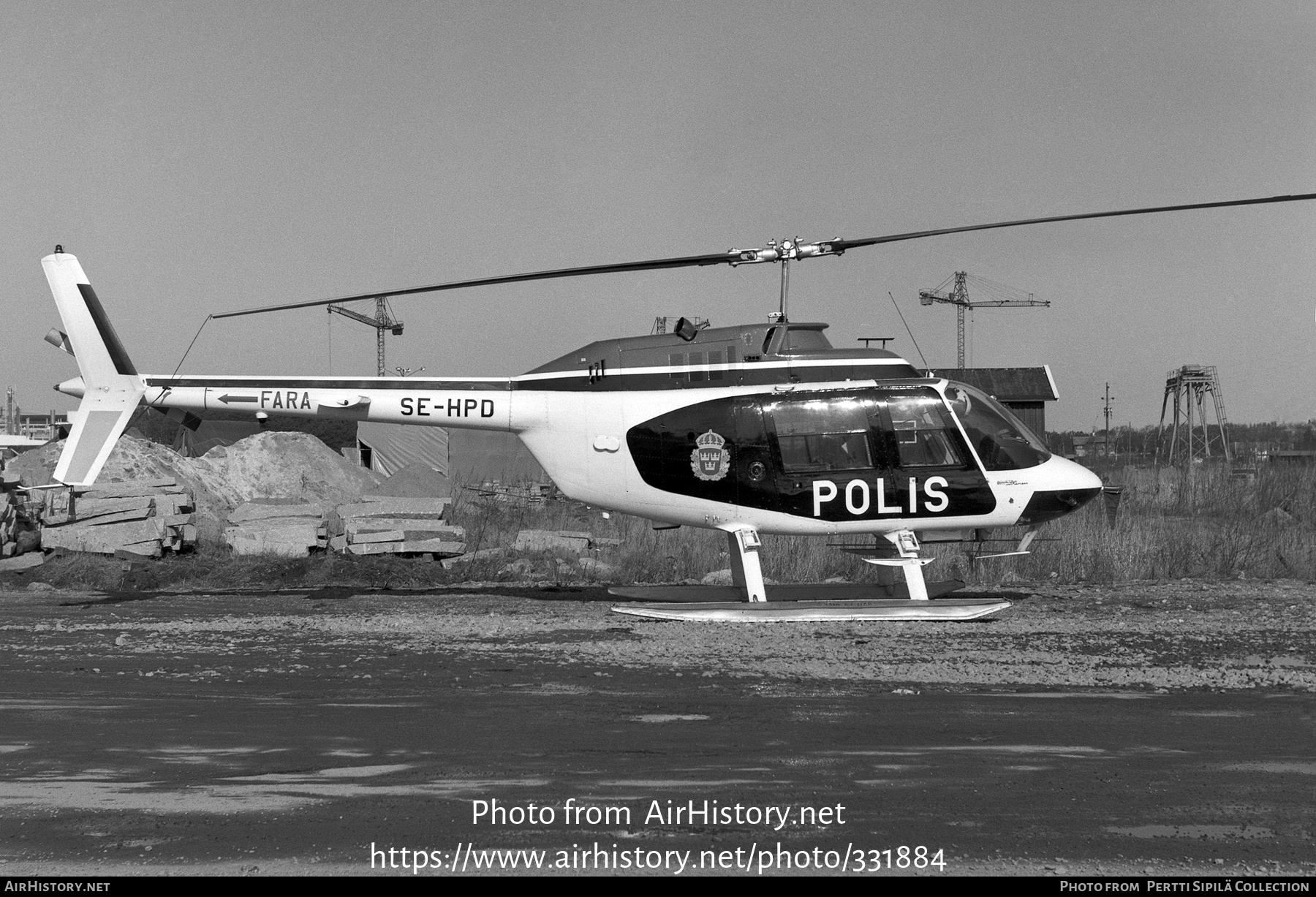 Aircraft Photo of SE-HPD | Bell AB-206A JetRanger | Polis | AirHistory.net #331884