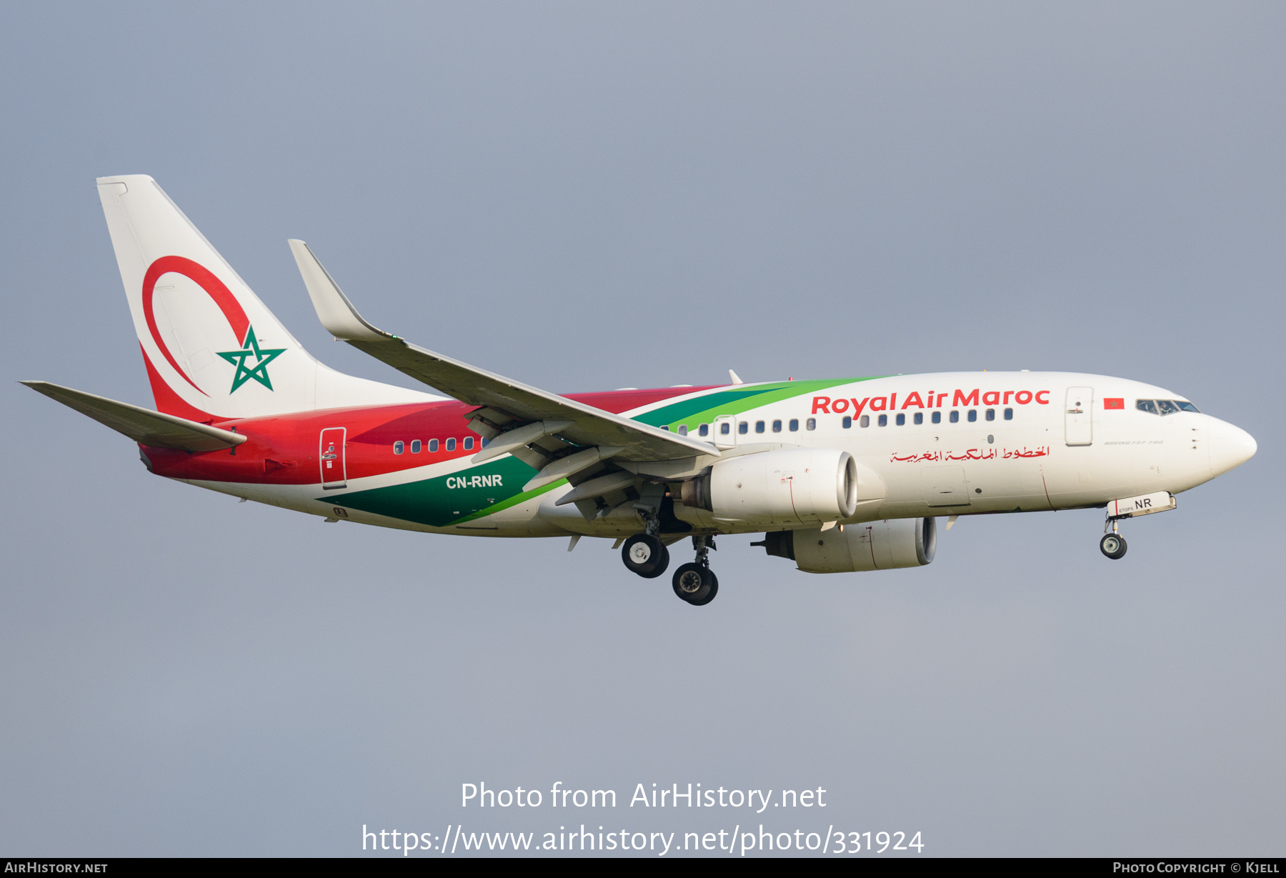 Aircraft Photo of CN-RNR | Boeing 737-7B6 | Royal Air Maroc - RAM | AirHistory.net #331924