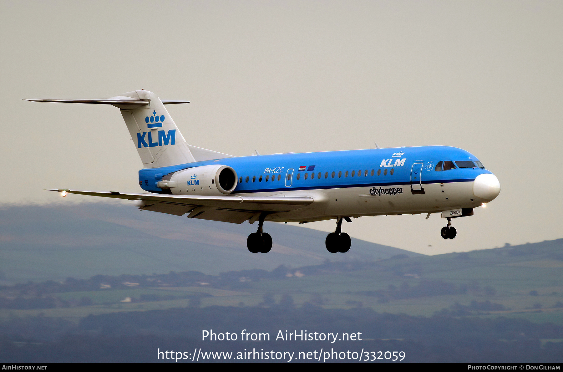 Aircraft Photo of PH-KZC | Fokker 70 (F28-0070) | KLM Cityhopper | AirHistory.net #332059