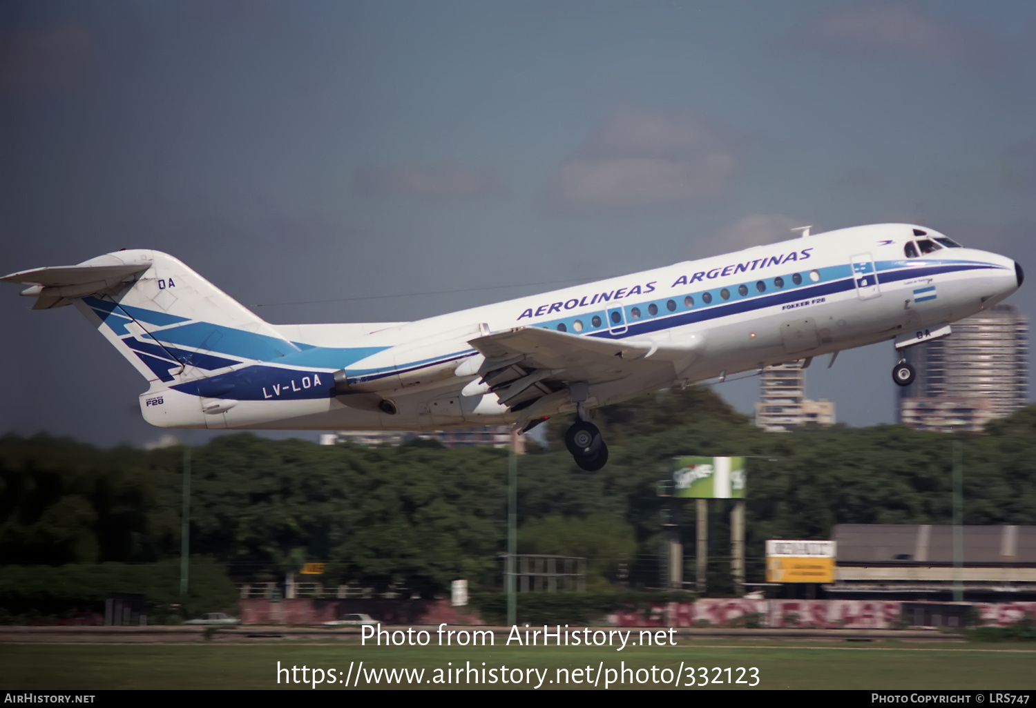 Aircraft Photo of LV-LOA | Fokker F28-1000 Fellowship | Aerolíneas Argentinas | AirHistory.net #332123