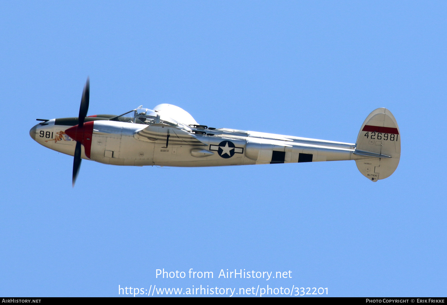 Aircraft Photo of N7723C / 426981 | Lockheed P-38L Lightning | USA - Air Force | AirHistory.net #332201