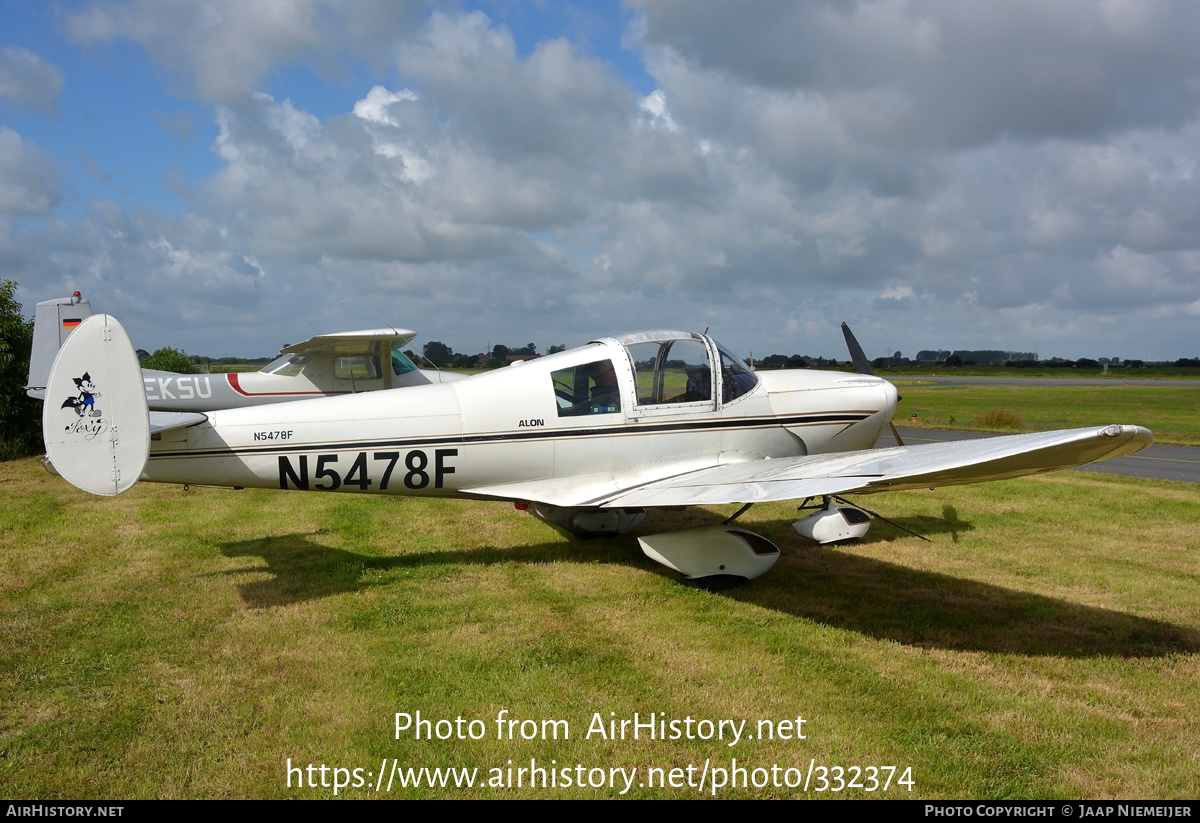 Aircraft Photo of N5478F | Alon A-2 Aircoupe | AirHistory.net #332374