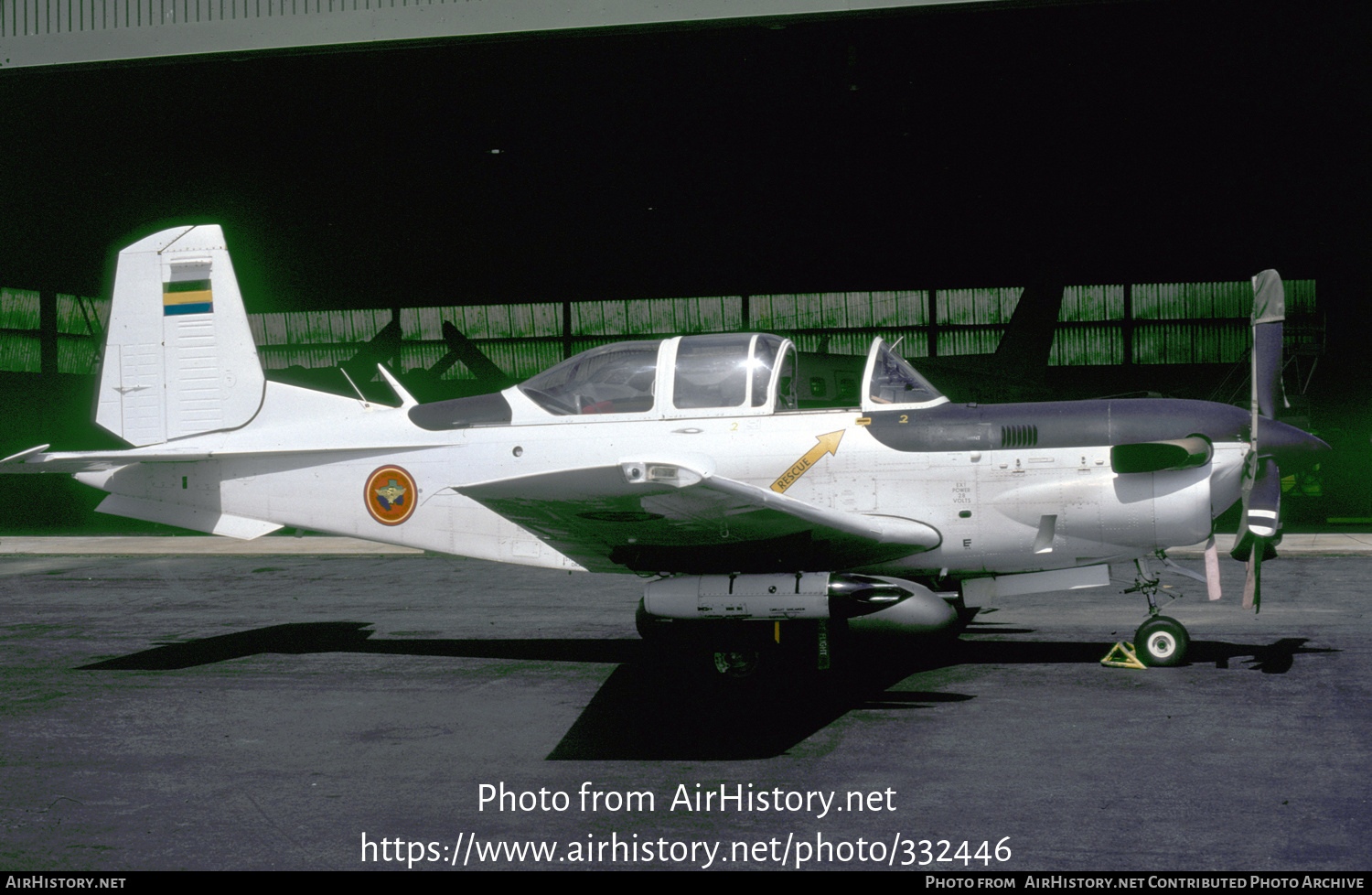 Aircraft Photo of TR-KFS | Beech T-34C Turbo Mentor | Gabon - Air Force | AirHistory.net #332446