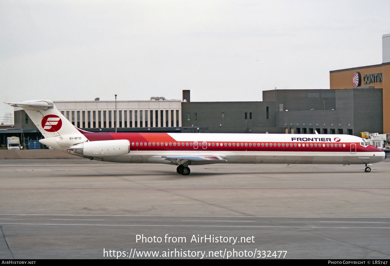 Aircraft Photo of EI-BTD | McDonnell Douglas MD-82 (DC-9-82) | Frontier Airlines | AirHistory.net #332477