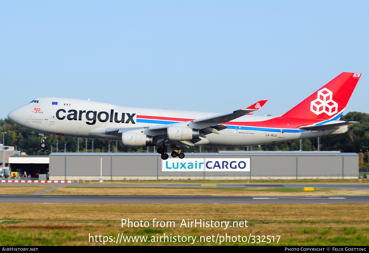 Aircraft Photo of LX-RCV | Boeing 747-4R7F/SCD | Cargolux | AirHistory.net #332517