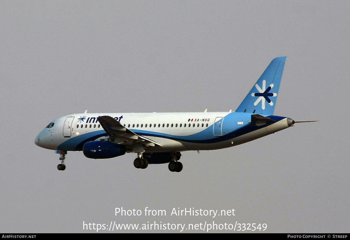 Aircraft Photo of XA-NSG | Sukhoi SSJ-100-95B Superjet 100 (RRJ-95B) | Interjet | AirHistory.net #332549